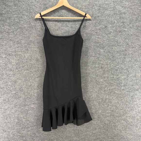 Missguided Dress Women 6 Black Sheath Midi Sleeveless Square Neck Casual Solid - Picture 1 of 7